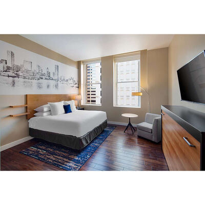 RI Hotel Contemporary Furniture Hotel Bathroom with Led Mirror Vanities Chairs Luggage Bench Wood Hotel Project Furniture