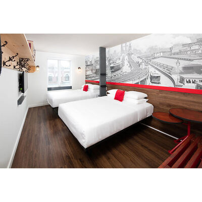 RI Hotel Contemporary Furniture Hotel Bathroom with Led Mirror Vanities Chairs Luggage Bench Wood Hotel Project Furniture