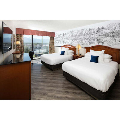 RI Hotel Contemporary Furniture Hotel Bathroom with Led Mirror Vanities Chairs Luggage Bench Wood Hotel Project Furniture