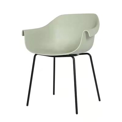 Nordic Modern Simple Hotel Dining Chairs Steel Frame Hotel Room PP Chair