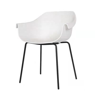 Nordic Modern Simple Hotel Dining Chairs Steel Frame Hotel Room PP Chair