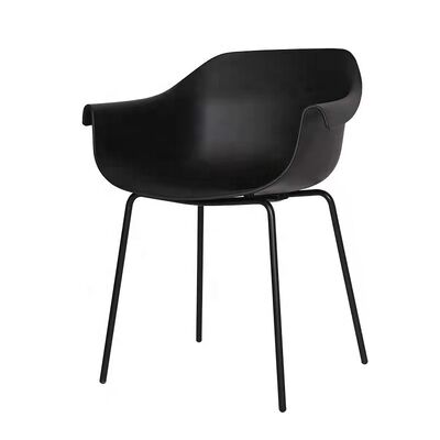 Nordic Modern Simple Hotel Dining Chairs Steel Frame Hotel Room PP Chair