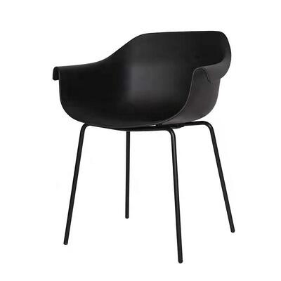 Hot Selling New Design Modern Luxury Dining Room Furniture PP Ploy Shell Steel Frame Hotel Room Chair