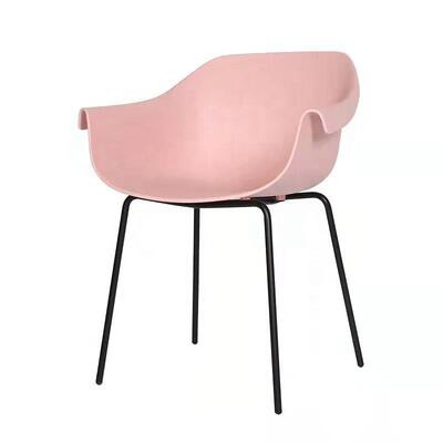 Hot Selling New Design Modern Luxury Dining Room Furniture PP Ploy Shell Steel Frame Hotel Room Chair