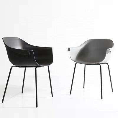 Hot Selling New Design Modern Luxury Dining Room Furniture PP Ploy Shell Steel Frame Hotel Room Chair