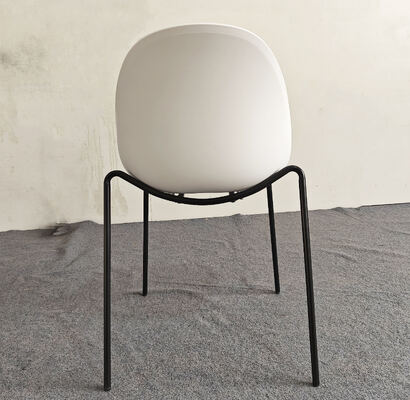 Studio 6 White Chair Gemini Hotel Task Chair PP Material and Black Metal Legs Hotel Chairs