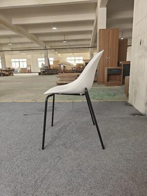 Studio 6 White Chair Gemini Hotel Task Chair PP Material and Black Metal Legs Hotel Chairs