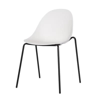 Hotel Chair Hotel Task Chair PP Material and Black Metal Legs Studio 6 White Chair