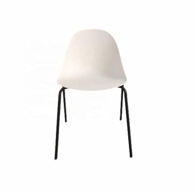 Hotel Chair Hotel Task Chair PP Material and Black Metal Legs Studio 6 White Chair