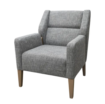 Homewood Daybreak High Back Lounge Armchair COM/COL Customizable Fabric Hospitality Seating for Luxury Hotel Guestroom and Suite