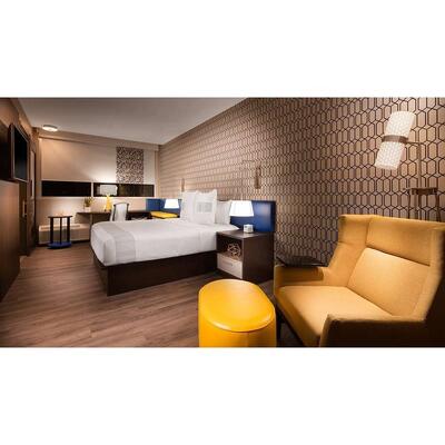 GLO Hotel Furniture Room Sets Queen Bed Standard Hotel Quality Lounge Sofa Fridge Cabinet Boutique Modern Usa Hotel Furniture