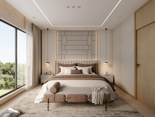 High-End Luxury Modern Five-Star Hotel Apartment Bedroom Solutions Customized Home Furniture Songdesign 5-Year Warranty One-Stop