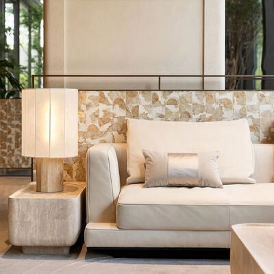 Modern Luxury Villa Living Room Furniture Set Custom Design High-End Eco-Friendly Leather Sofa Coffee Table Residential Interior
