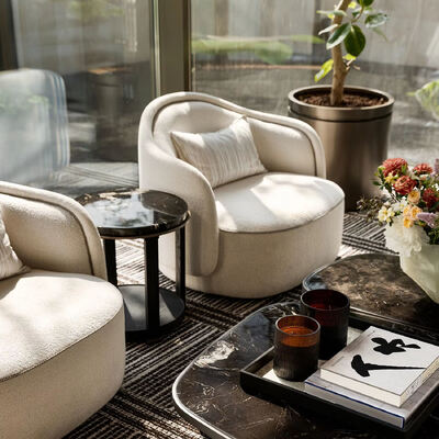 Modern Luxury Villa Living Room Furniture Set Custom Design High-End Eco-Friendly Leather Sofa Coffee Table Residential Interior