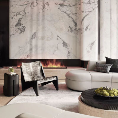 Luxury Modern Songdesign Living Room Set Custom Design Eco-Friendly Leather One-stop Decoration Design High-end Home Elegant