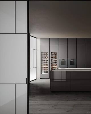 Luxury Modern Kitchen Cabinet Set with Melamine Board for 5 Star Hotel Resort Villa Premium Hardware & Ultimate Guest Experience