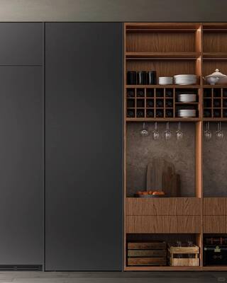 Luxury Modern Kitchen Cabinet Set with Melamine Board for 5 Star Hotel Resort Villa Premium Hardware & Ultimate Guest Experience