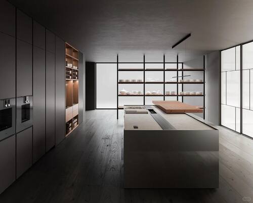 Luxury Modern Kitchen Cabinet Set with Melamine Board for 5 Star Hotel Resort Villa Premium Hardware & Ultimate Guest Experience