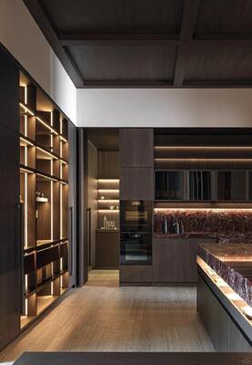 High Quality Songdesign Modern Kitchen Cabinet Islands Customizable Easy Clean Surface Hygienic Design Public Use