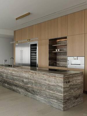 OEM Custom Modern Kitchen Cabinet Concealed Hinges Anti Rust Hardware Long Term Durability High Humidity Melamine Board MDF