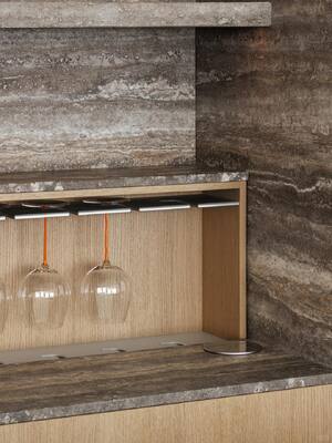 OEM Custom Modern Kitchen Cabinet Concealed Hinges Anti Rust Hardware Long Term Durability High Humidity Melamine Board MDF