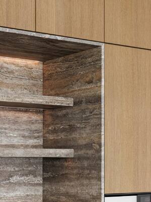 OEM Custom Modern Kitchen Cabinet Concealed Hinges Anti Rust Hardware Long Term Durability High Humidity Melamine Board MDF