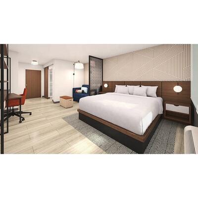 Everhome Suites Boutique Wooden Hotel Single Bed Hotel Furniture Queen Size Metal Bed Frame Luxury Hotel Furniture Set