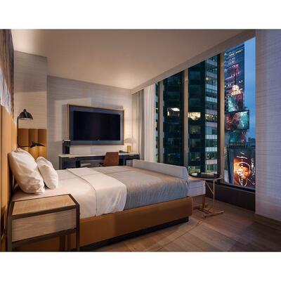 Tempo by Hliton Hospitality Custom Melamine 3 Star Hotel Furniture Designs Durable Condo Tv Wall Panel Hotel Bathroom Furniture
