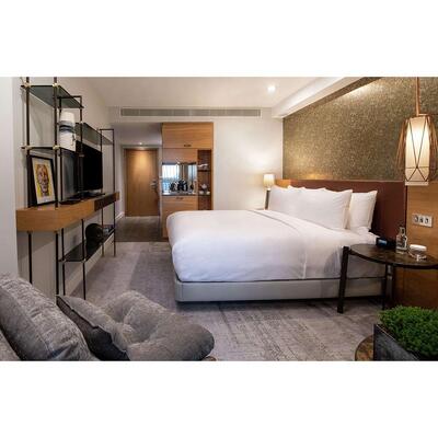 Curio Collection by Hilton 3-4 Star Custom Melamine Hotel Furniture Designs Durable Condo Tv Wall Panel Hotel Bathroom Furniture