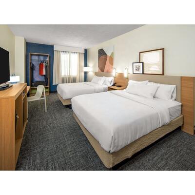 Spark Hilton 2025 Modern Design Hotel Bedroom Sets Premium Economy Guest Room Furniture with Soft Wooden Casegoods