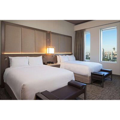 Curio Custom Modern Hotel Bedroom Set Guest Room Wardrobe Bed Base Headboard Chairs Sofa Liquidation Hotel Bedroom Furniture