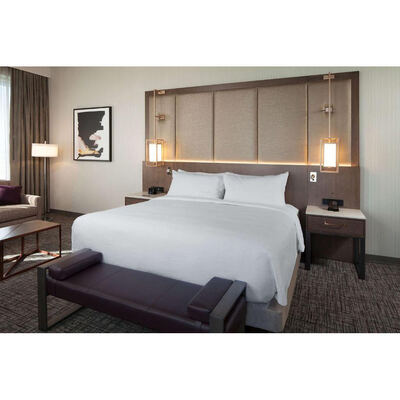 Curio Custom Modern Hotel Bedroom Set Guest Room Wardrobe Bed Base Headboard Chairs Sofa Liquidation Hotel Bedroom Furniture