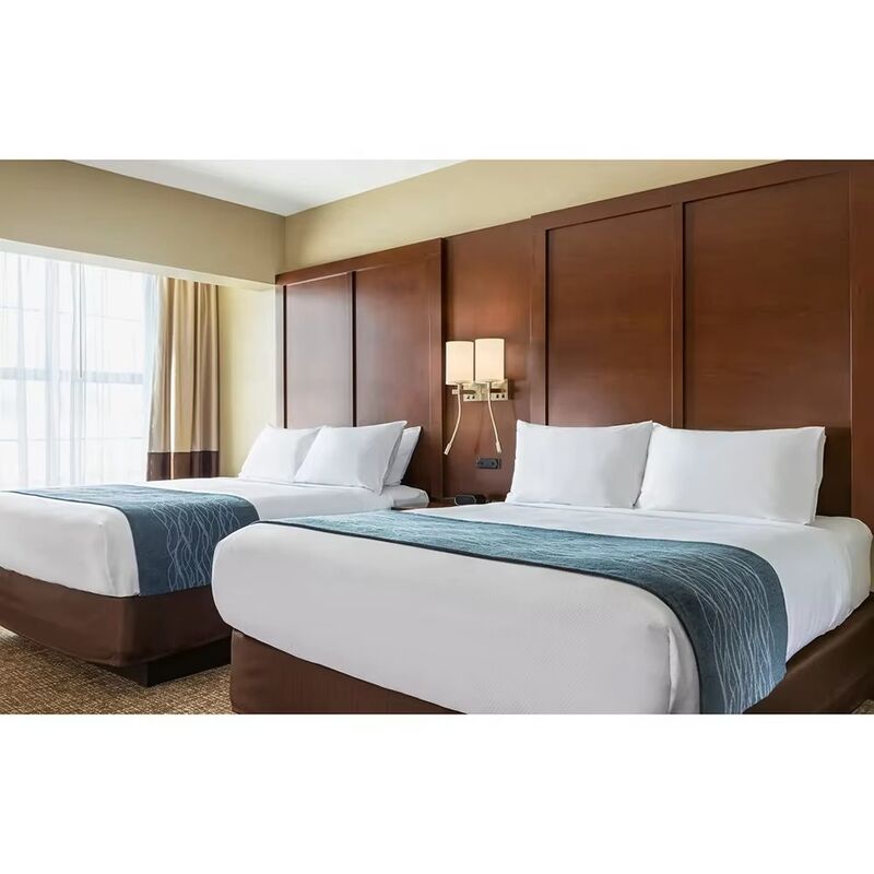 2024 Choice Comfort Inn 'Rise and Shine' Hotel Bed Room Furniture Set Modern Design Wood Bedroom Furniture for Hotels