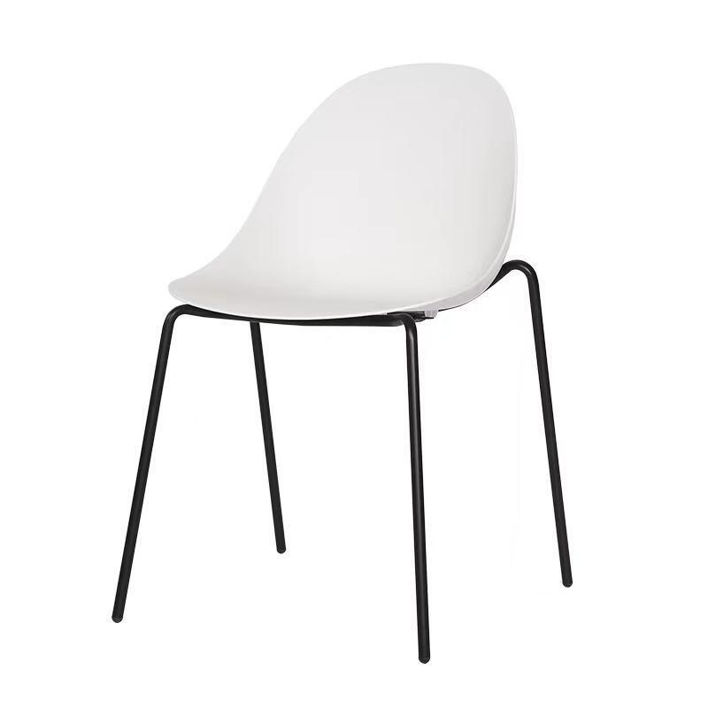 Hotel Chair Hotel Task Chair PP Material and Black Metal Legs Studio 6 White Chair