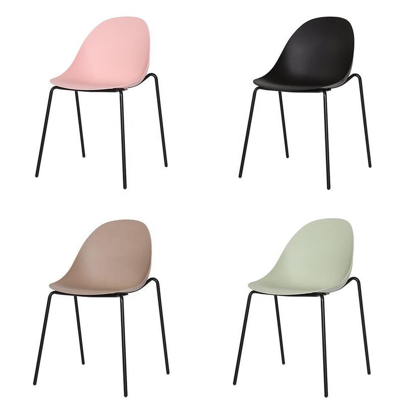 Motel 6 Hotel Dining Chair Simple Style Hotel Breakfast Chair Steel Frame Hotel PP Chair