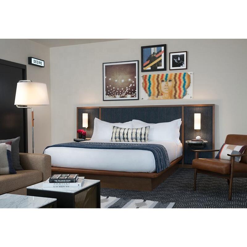 Tapestry Collection by Hilton Boutique Hotel Furniture Quality Standard Bed Queen Bed Solid Wood Modern Hotel Bedroom Furniture